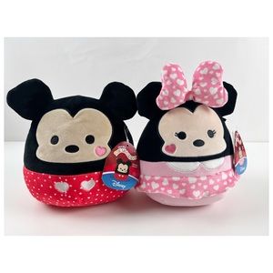 NWT Disney Mickey & Minnie Mouse 2023 Squishmallows Plush Stuffed 8" Soft